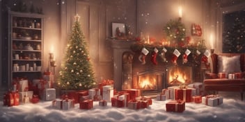 Warmth in realistic Christmas style