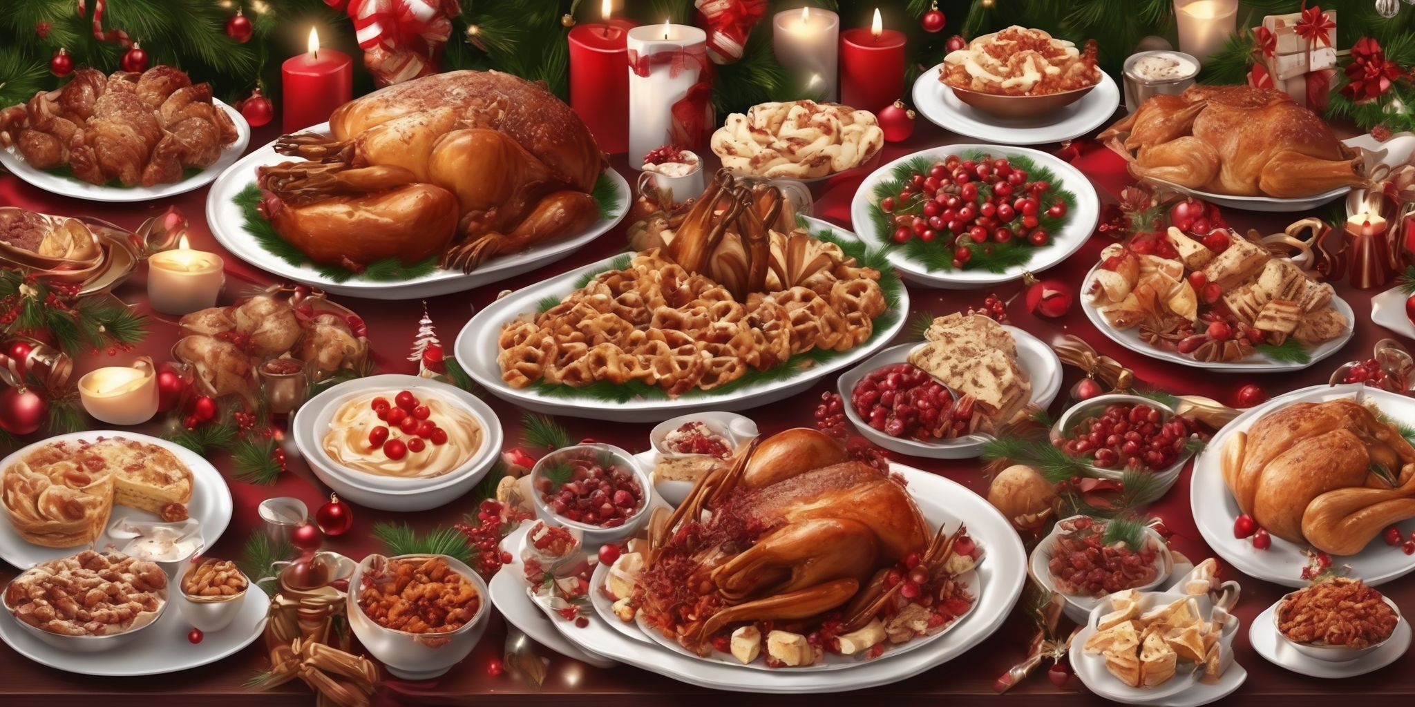 Feast in realistic Christmas style