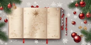 Journal in realistic Christmas style