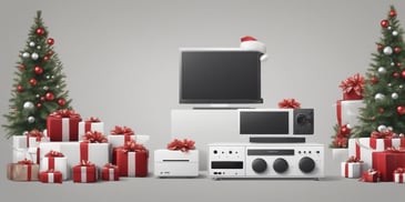 Console in realistic Christmas style