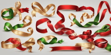 Ribbons in realistic Christmas style