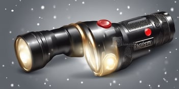 Flashlight in realistic Christmas style