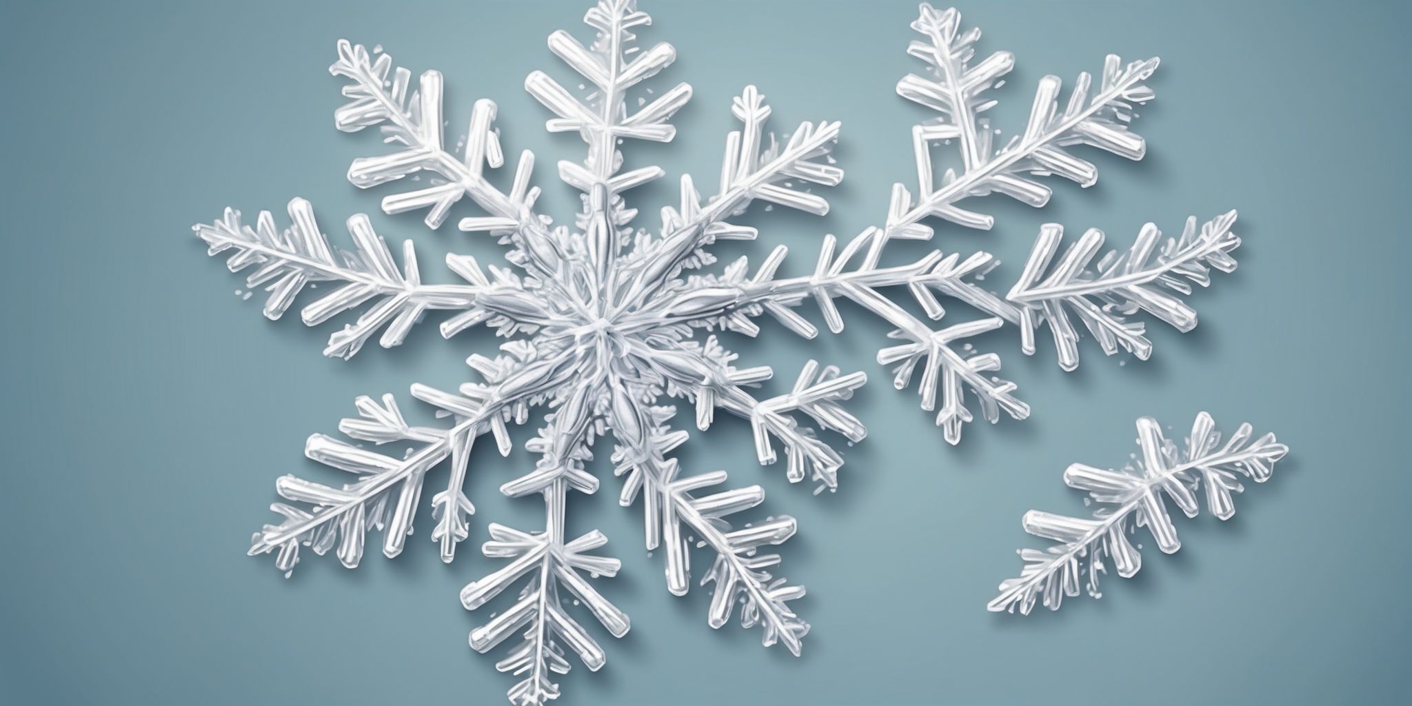 Snowflake in realistic Christmas style