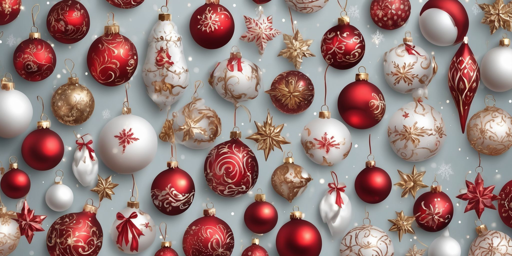 Ornaments in realistic Christmas style