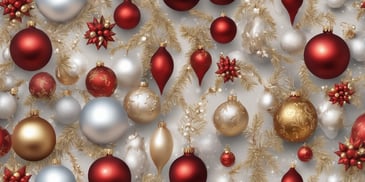 Ornament clusters in realistic Christmas style
