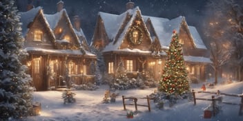 Magical getaway in realistic Christmas style