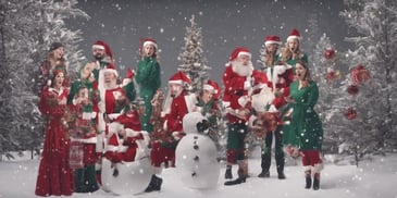 A capella in realistic Christmas style