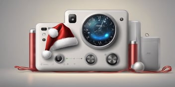 Gadget in realistic Christmas style