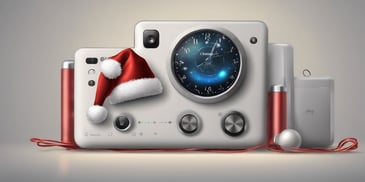 Gadget in realistic Christmas style