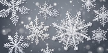 Snowflake in realistic Christmas style