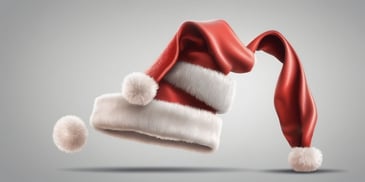 Santa hat in realistic Christmas style