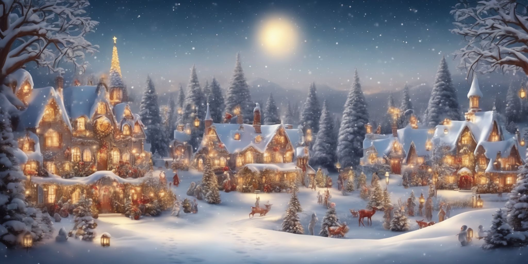 Fairyland in realistic Christmas style