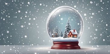 Snow globe in realistic Christmas style