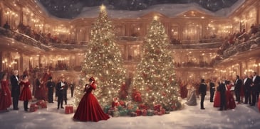 Opera in realistic Christmas style