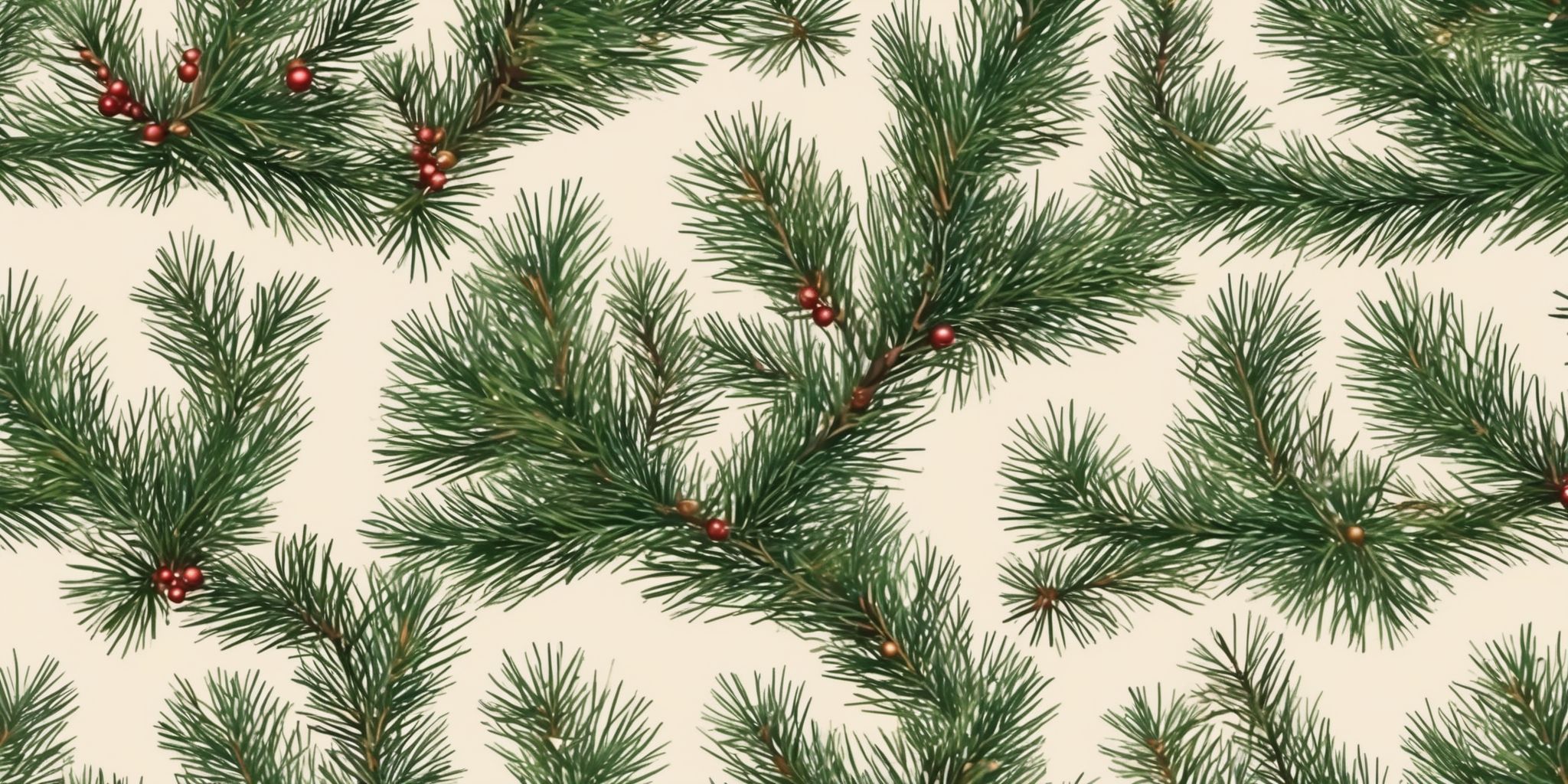 Pine in realistic Christmas style