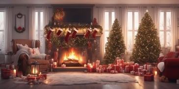 Cozy in realistic Christmas style