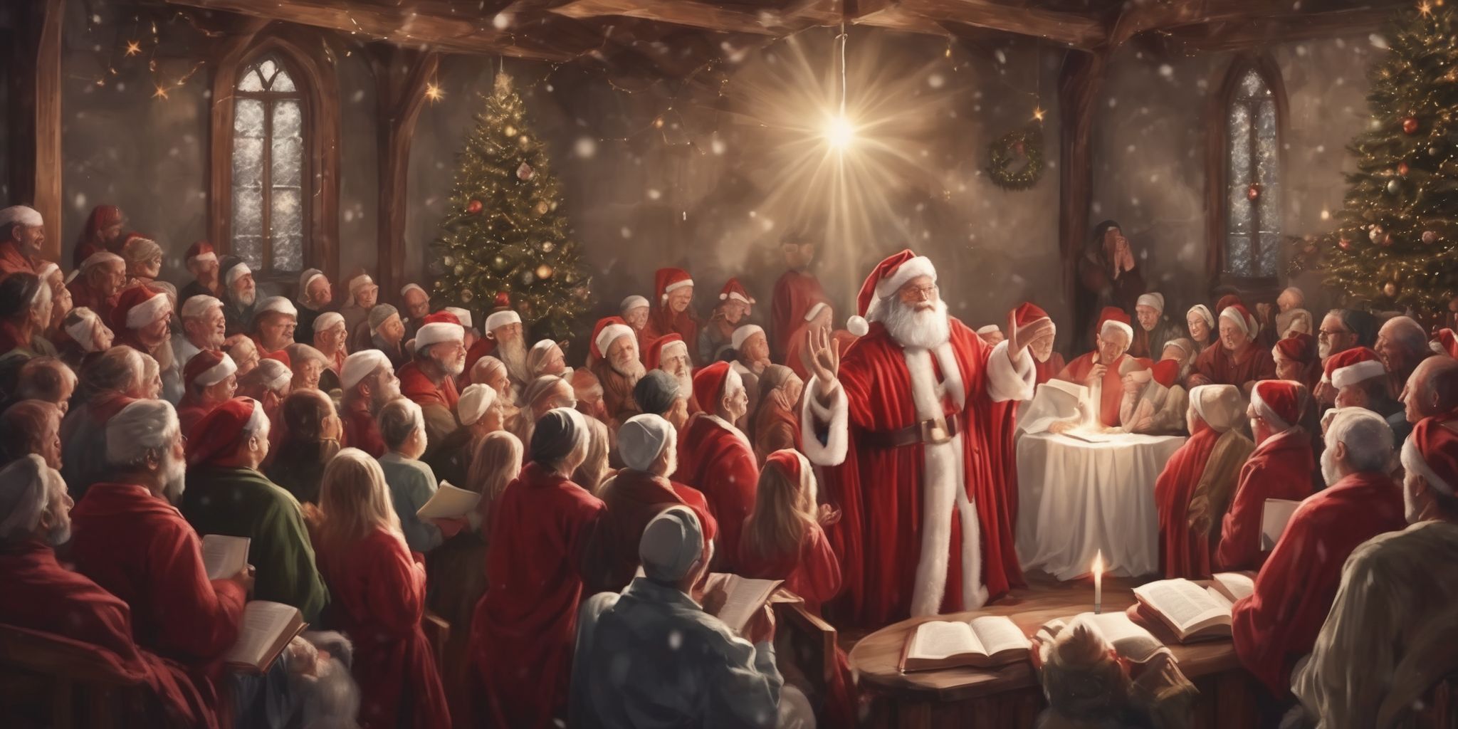 Sermon in realistic Christmas style