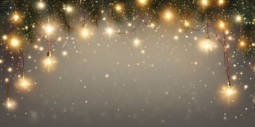 Twinkling lights in realistic Christmas style