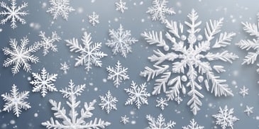 Snowflake in realistic Christmas style