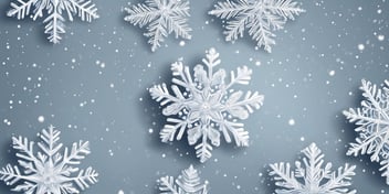 Snowflake in realistic Christmas style