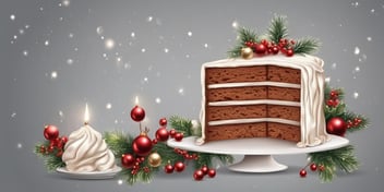 Cake in realistic Christmas style