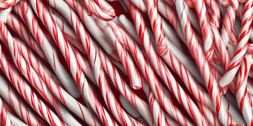 Candy cane in realistic Christmas style