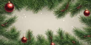 Pine needles in realistic Christmas style