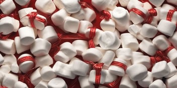 Marshmallows in realistic Christmas style
