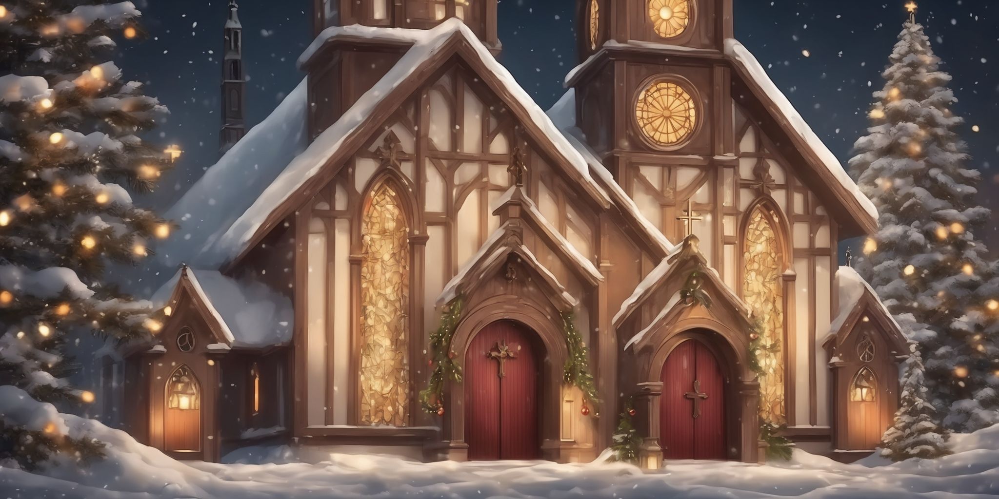 Church bells in realistic Christmas style