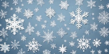 Snowflake in realistic Christmas style