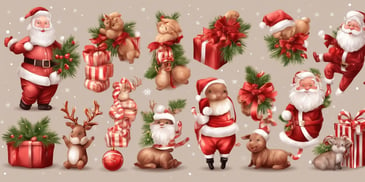 Kinds in realistic Christmas style