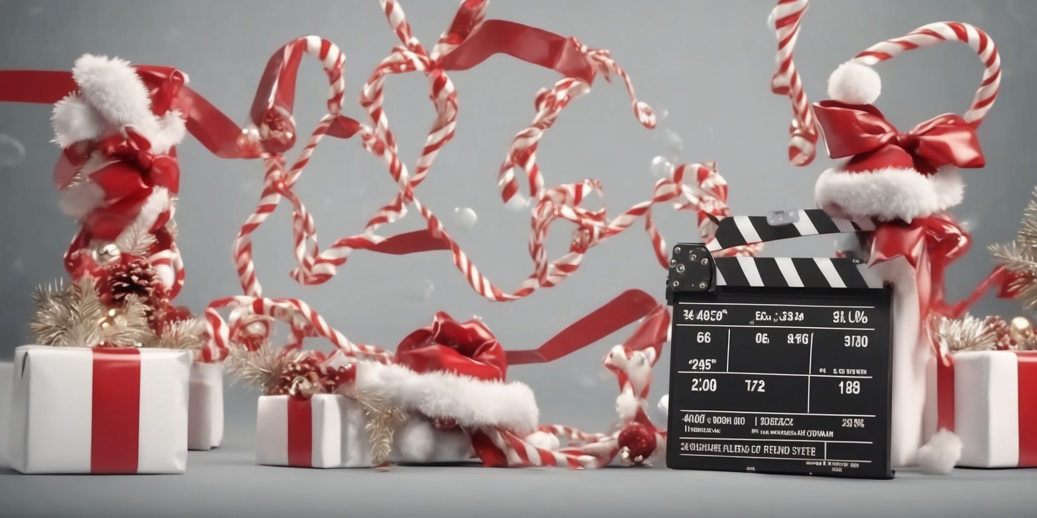 Reel film in realistic Christmas style