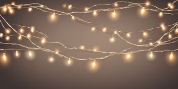 Fairy lights in realistic Christmas style