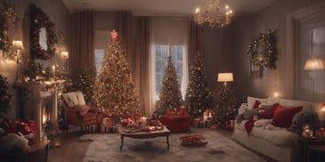 Screenings in realistic Christmas style