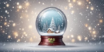 Snow Globe in realistic Christmas style