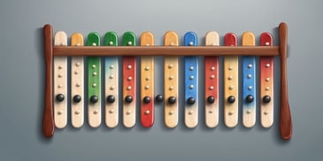 Xylophone in realistic Christmas style