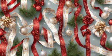 Ribbons in realistic Christmas style