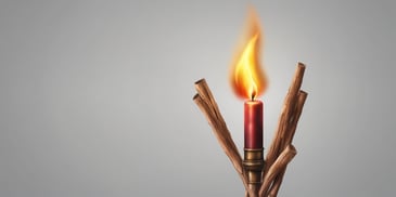Torch in realistic Christmas style