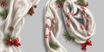 Scarf in realistic Christmas style