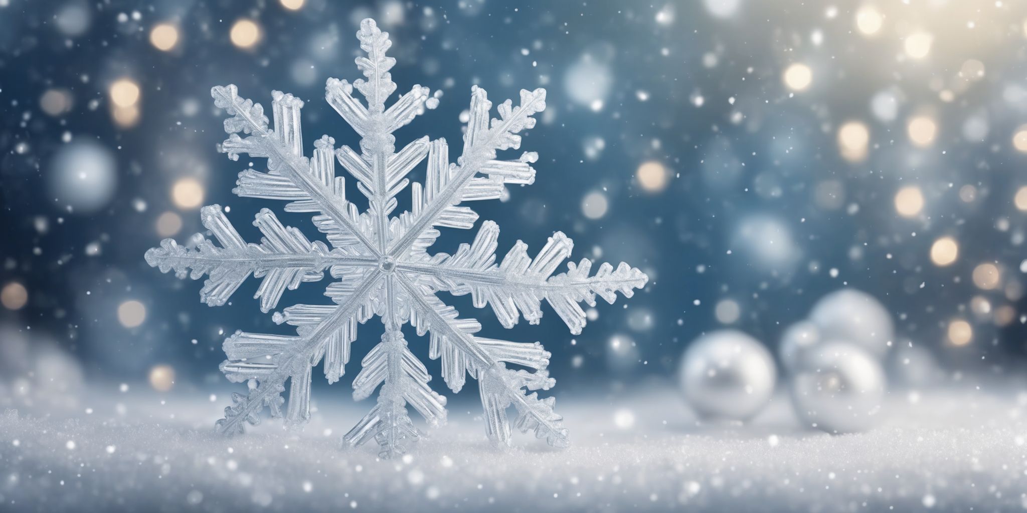 Snowflake in realistic Christmas style