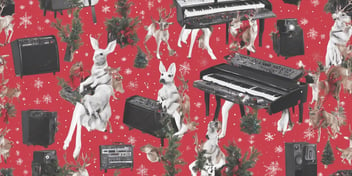 Synth-pop in realistic Christmas style