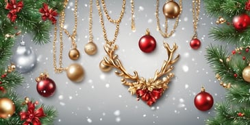 Necklace in realistic Christmas style