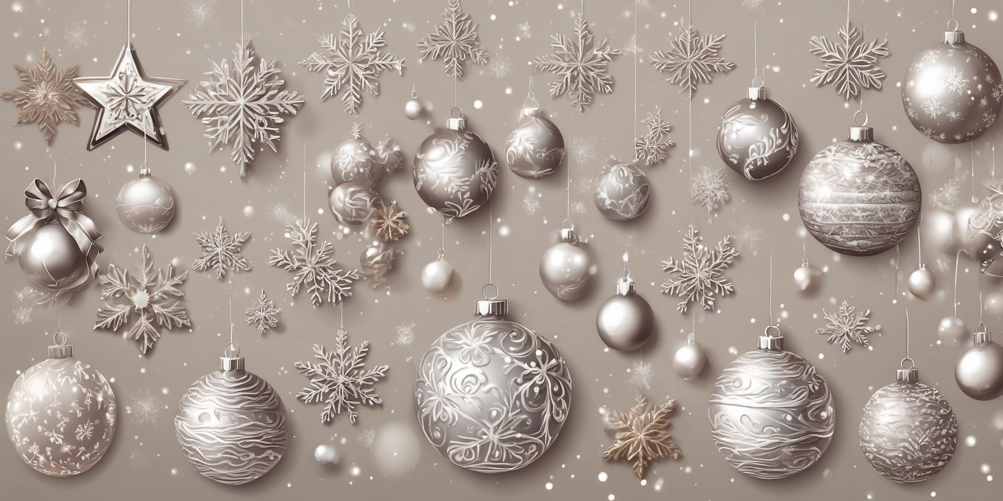 Ornaments in realistic Christmas style