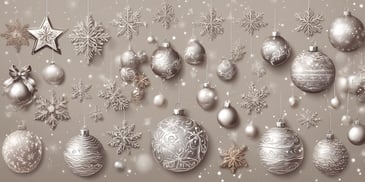 Ornaments in realistic Christmas style