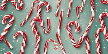 Candy canes in realistic Christmas style