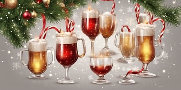 Cheers in realistic Christmas style