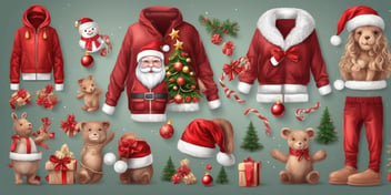 Outfit in realistic Christmas style