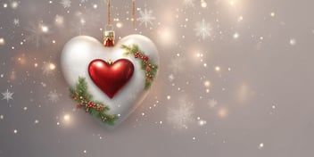 Heart in realistic Christmas style