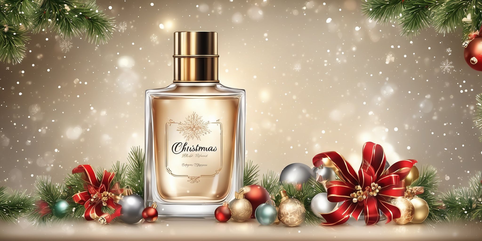 Fragrance in realistic Christmas style