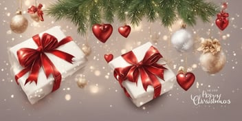 Love in realistic Christmas style
